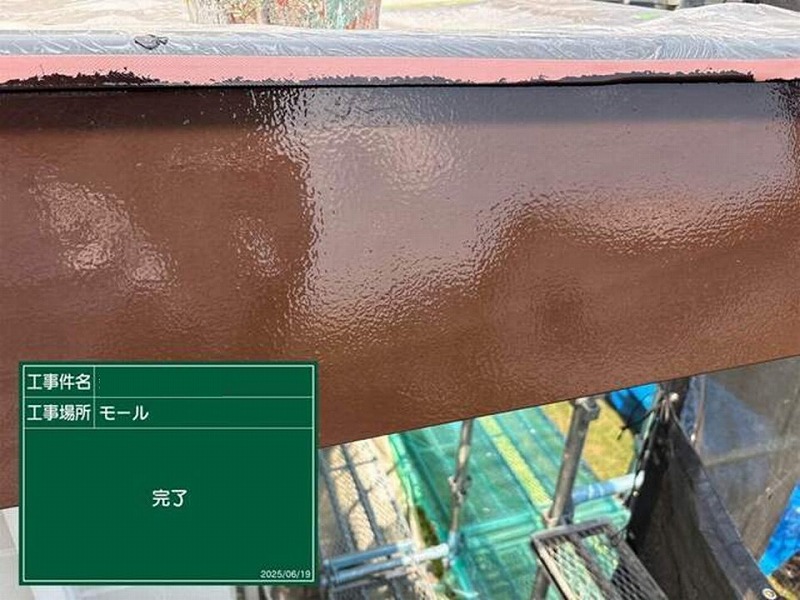 塗装後のモール
