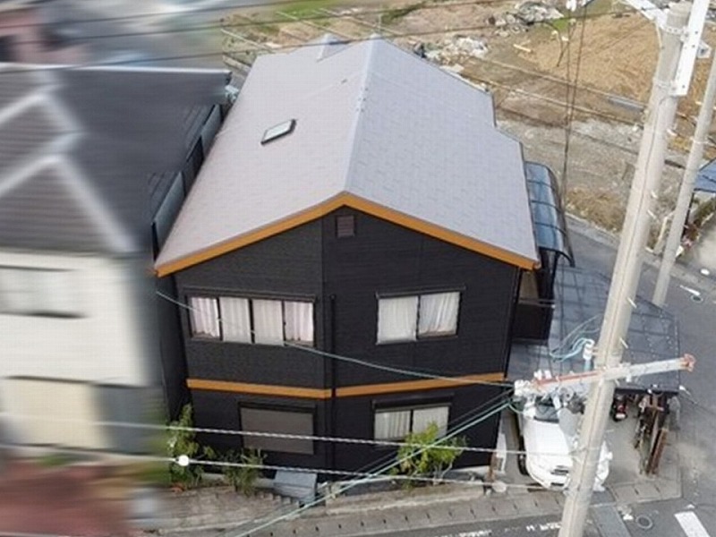 屋根塗装後の住友林業の全景