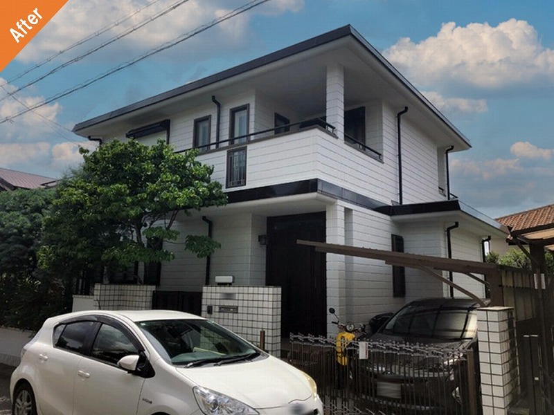 兵庫県宝塚市の外壁塗装後の旭化成ヘーベルハウス