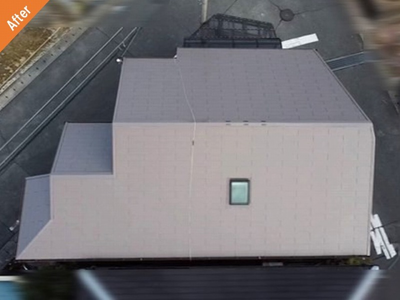 羽曳野市の屋根塗装後の住友林業のスレート瓦