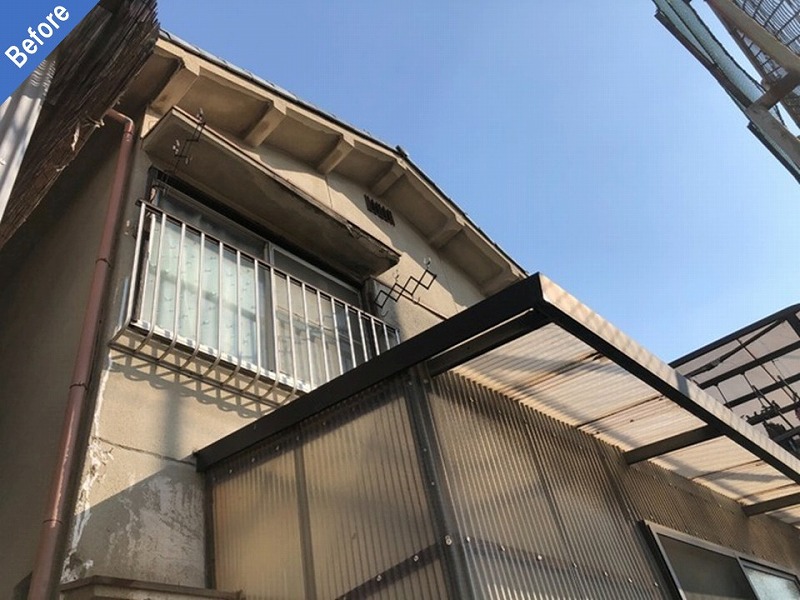 外壁塗装前の裏面の外壁