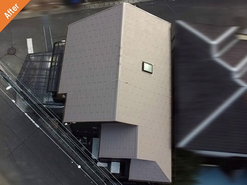 屋根塗装後のスレート瓦