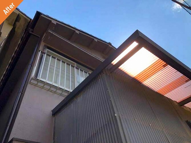 外壁塗装後の裏面の外壁