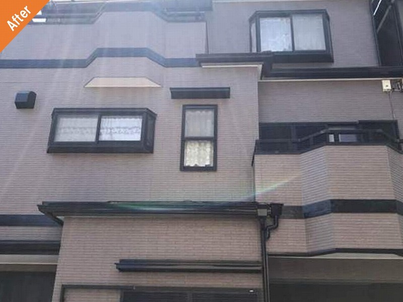 外壁塗装後の正面外壁