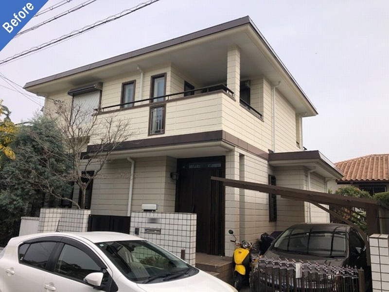 兵庫県宝塚市の外壁塗装前の旭化成ヘーベルハウス