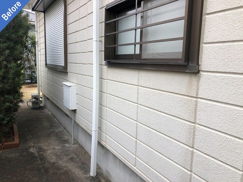 塗装工事前のサッシ廻りのALC