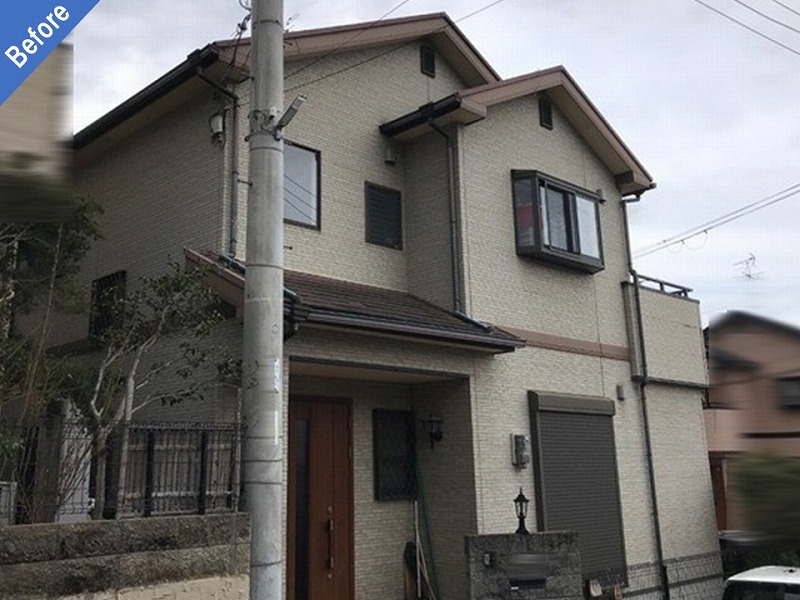 千早赤阪村の外壁塗装前の戸建て住宅