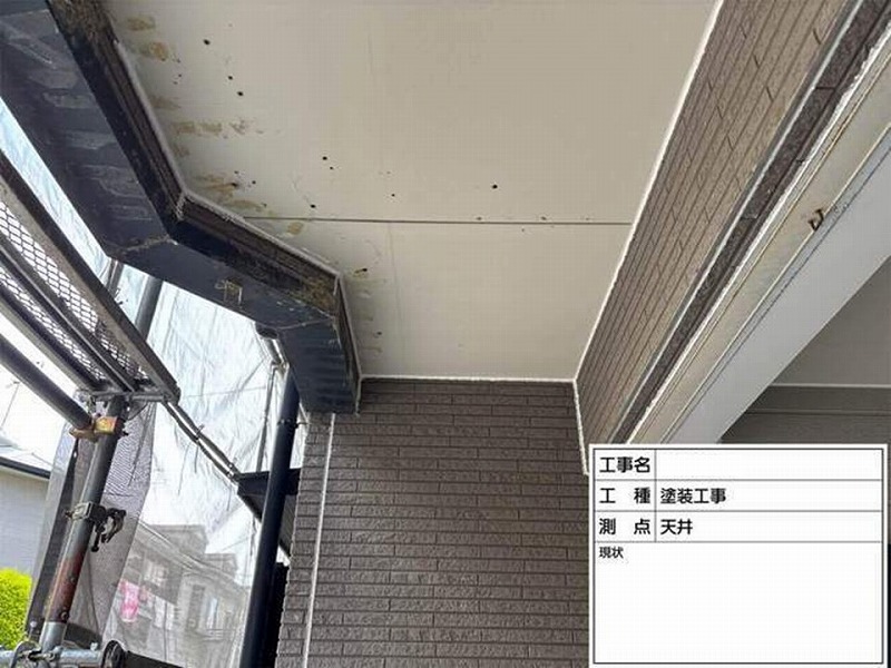 塗装後の軒天