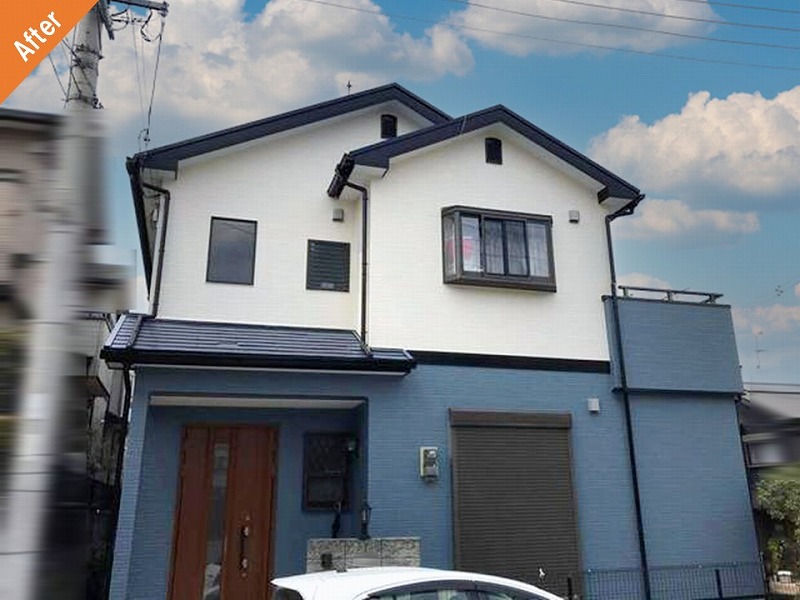 外壁塗装後の戸建て住宅