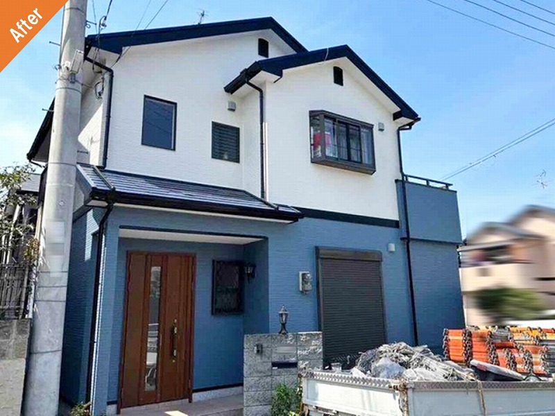 千早赤阪村の外壁塗装後の戸建て住宅