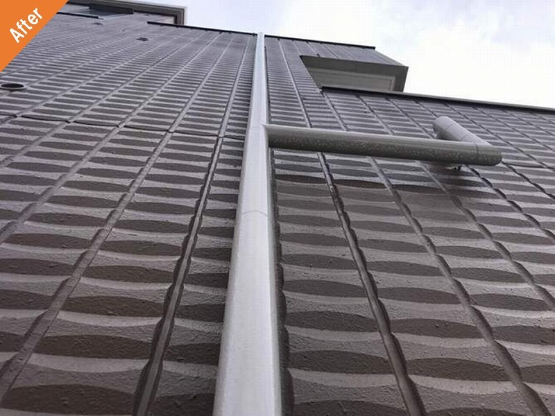 塗装工事後の竪樋