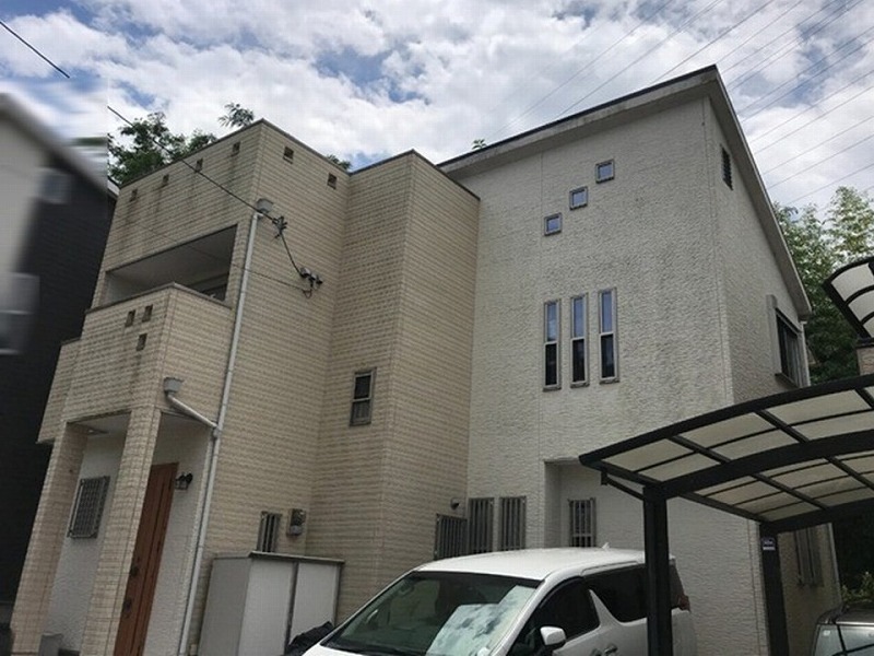 東大阪市の外壁塗装の現地調査に伺った戸建て住宅