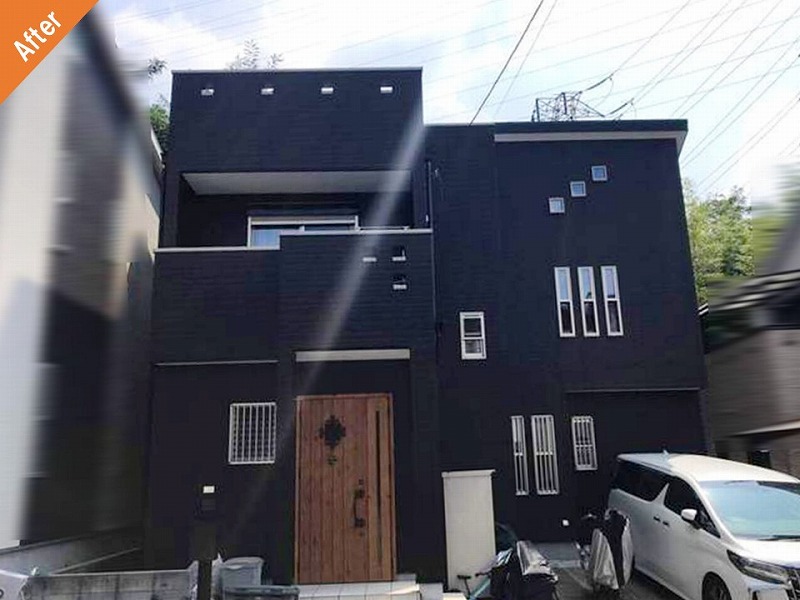 コーキング工事と外壁塗装後の戸建て住宅