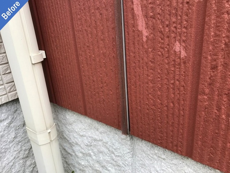 外壁塗装前の目地
