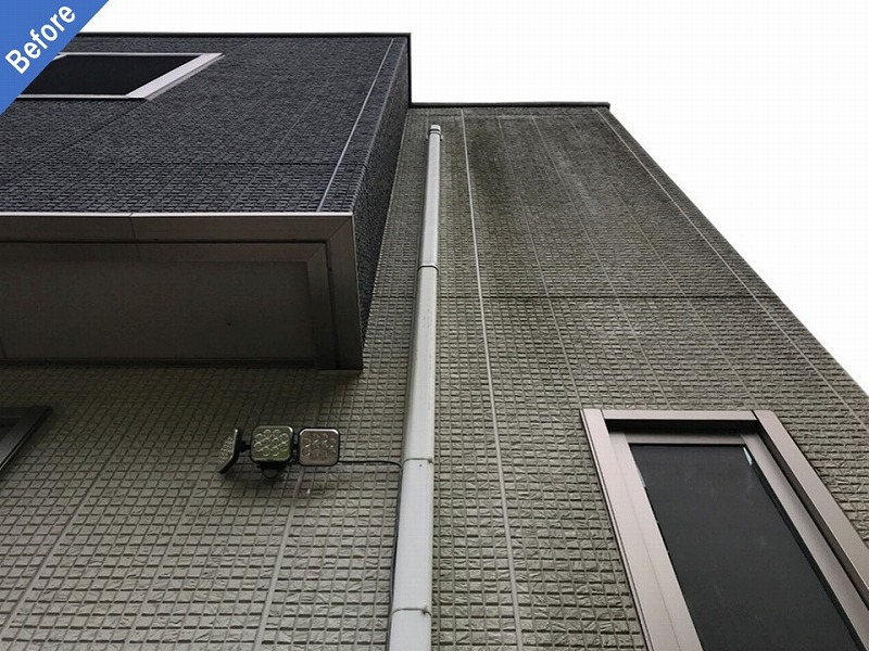 外壁塗前の積水ハウスの雨樋