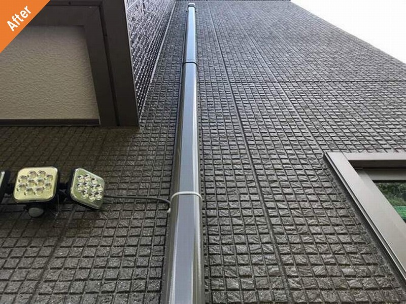 外壁塗装後の積水ハウスの雨樋