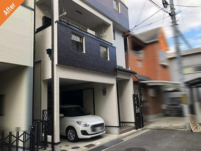 外壁塗装後の戸建て住宅