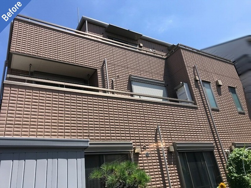塗装工事前の旭化成ヘーベルハウス