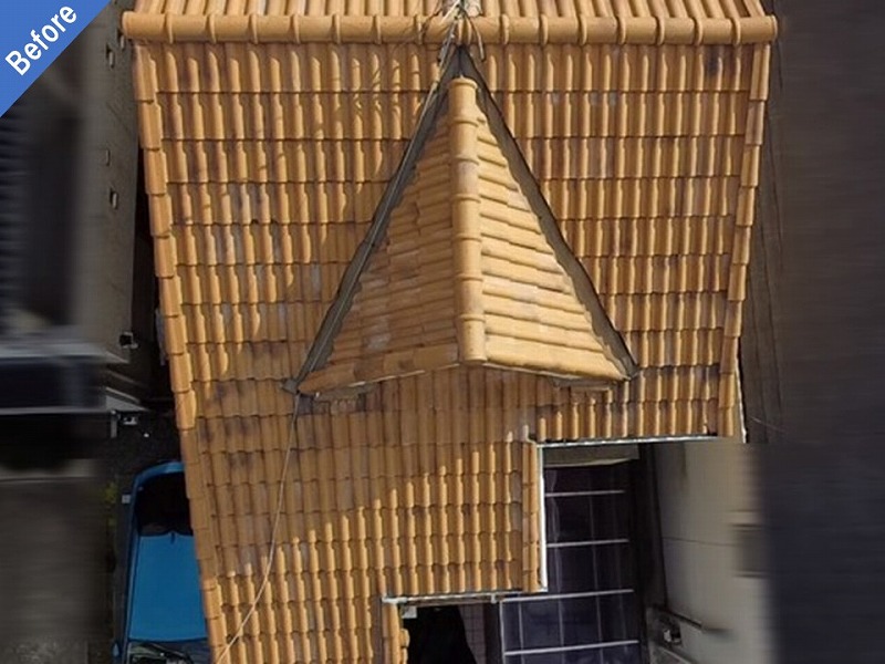 屋根塗装前のセメント瓦