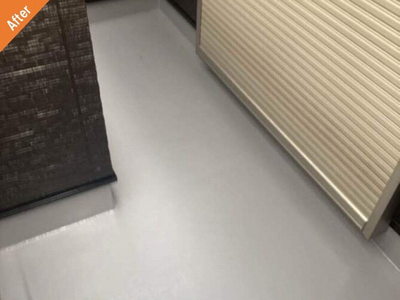 FRP防水工事後のバルコニー防水層
