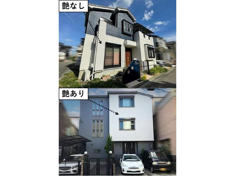 KP-221の施工事例の艶比較