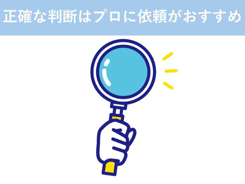正確な判断はプロに依頼がおすすめ