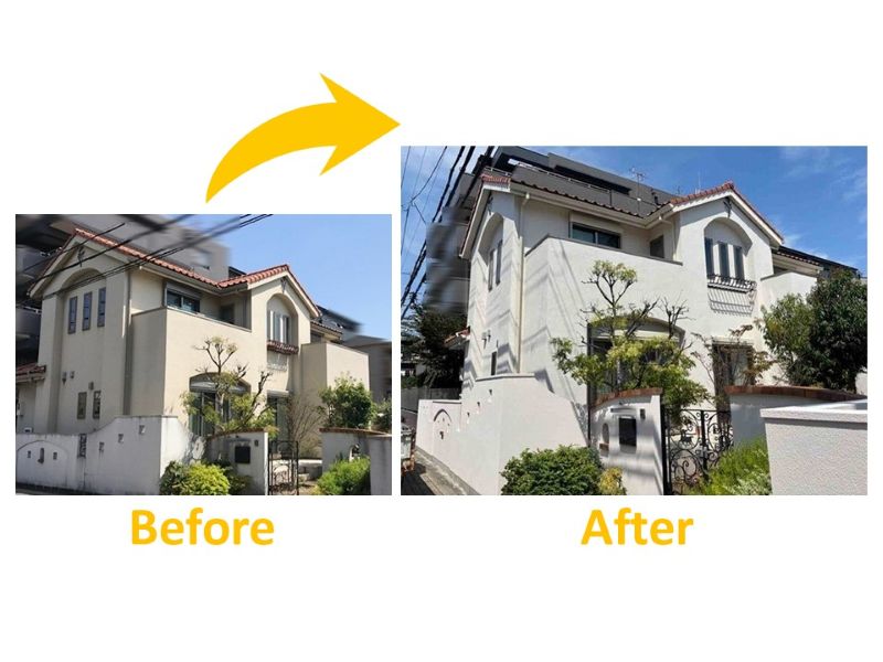 劣化が進行し費用が高くなった施工事例(ビフォーアフター)