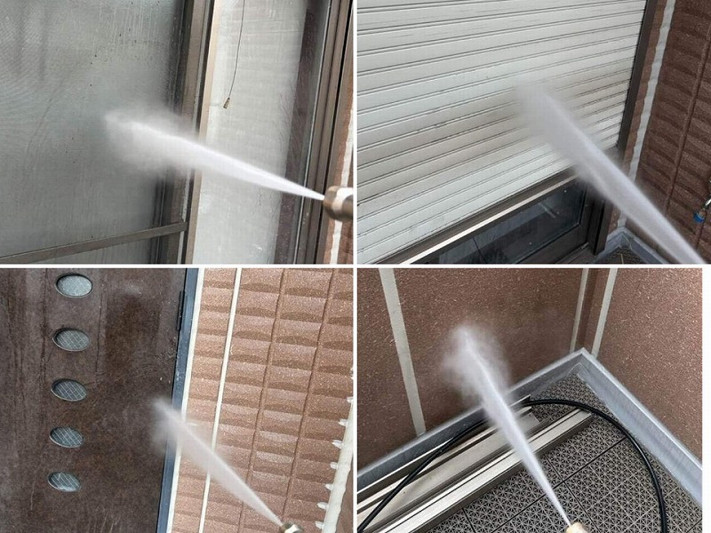 建物全体の高圧洗浄工事