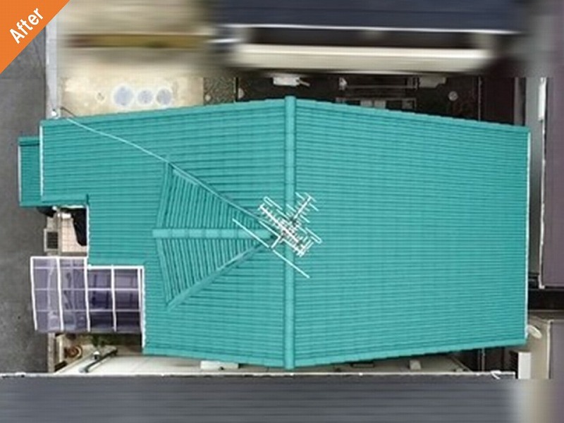 羽曳野市の屋根塗装後のセメント瓦