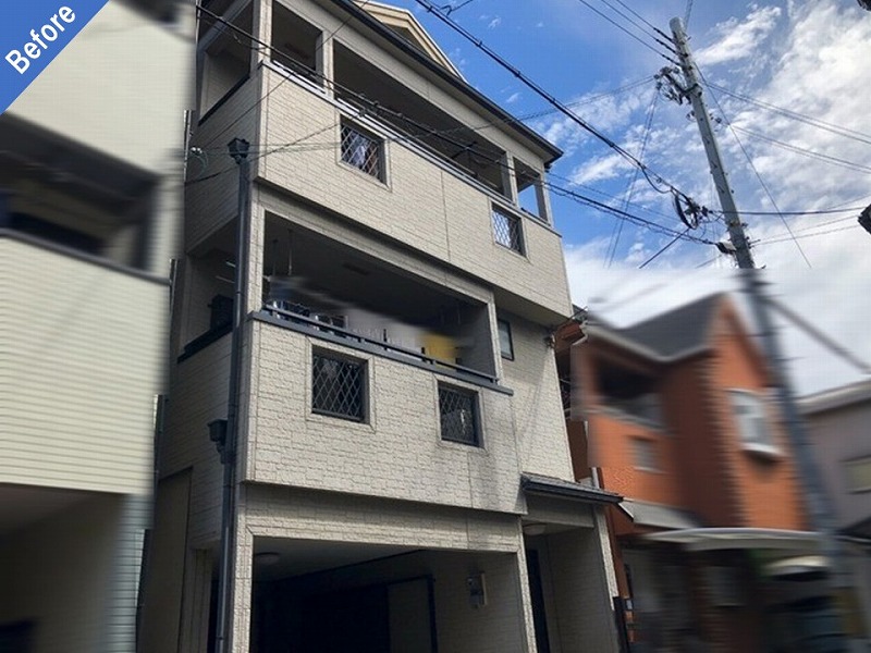 羽曳野市の外壁塗装前の戸建て住宅