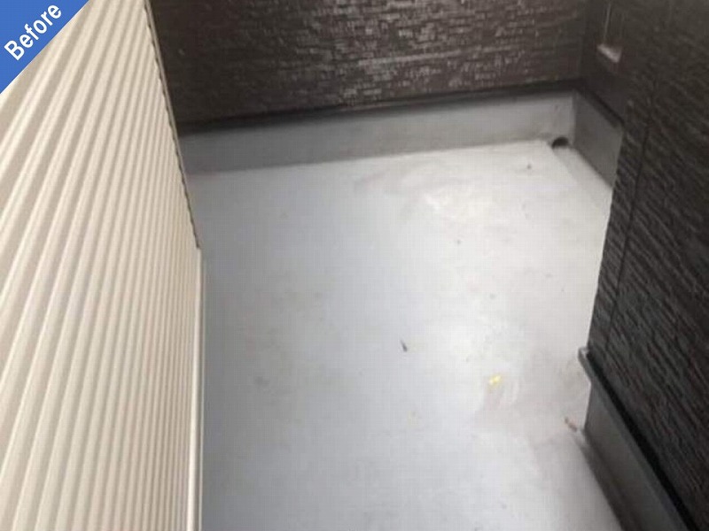 FRP防水工事前のバルコニー防水層