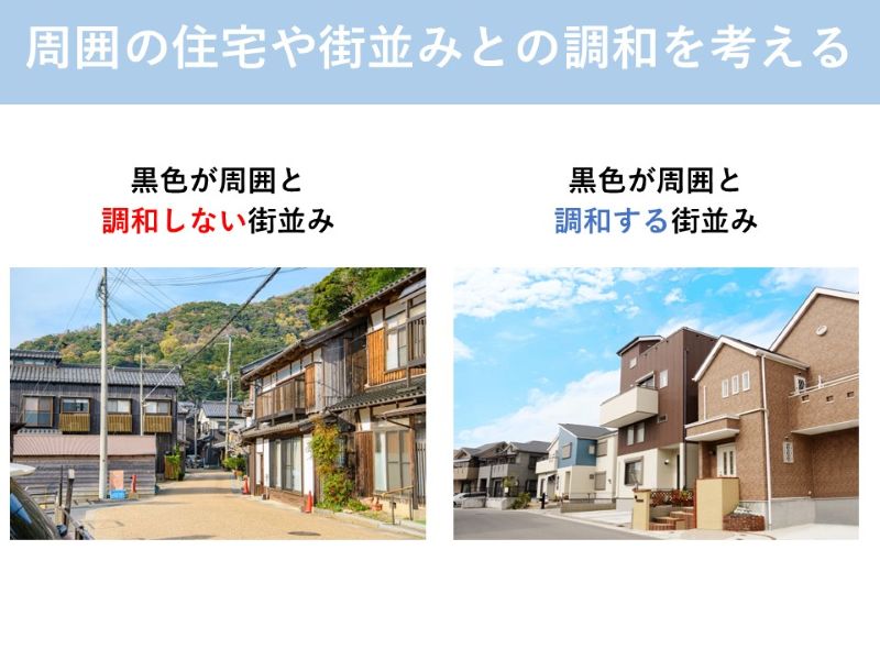 周囲の住宅や街並みとの調和を考える