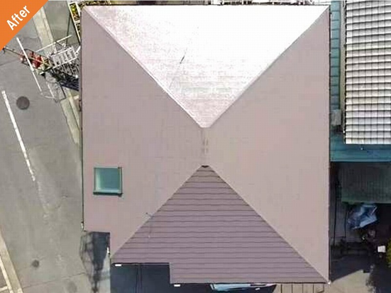 屋根塗装後のスレート瓦