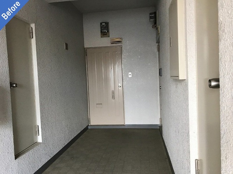 外壁塗装前のマンションの共用部