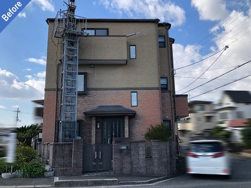外壁塗装前の窯業系サイディングの住宅