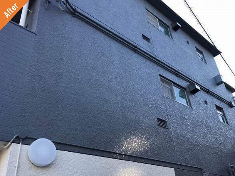 外壁塗装後のマンション外壁