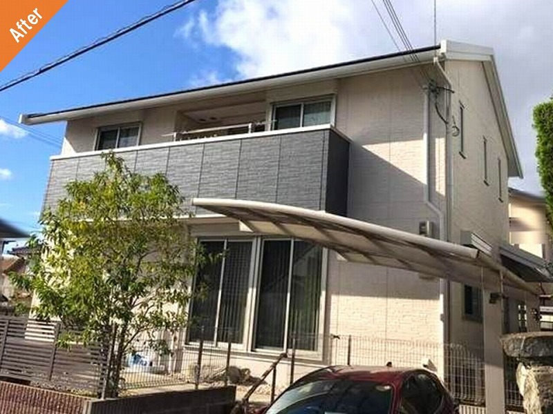 豊能郡豊能町の外壁塗装後の大和ハウス