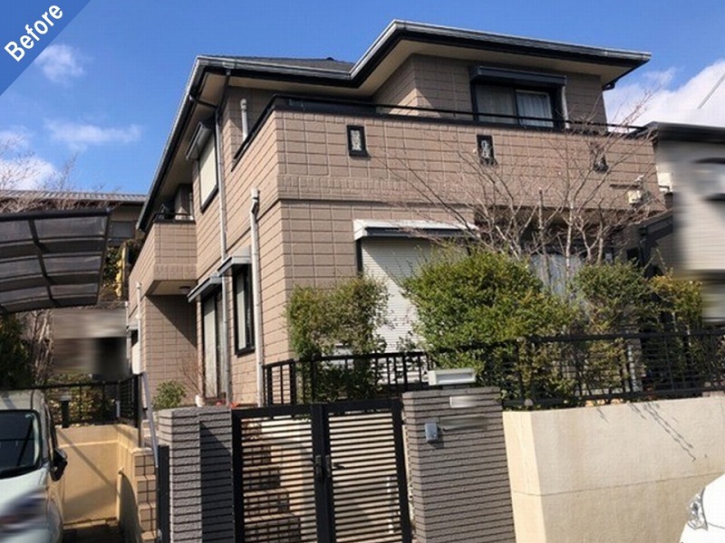 奈良県奈良市の外壁塗装前の旭化成ヘーベルハウス