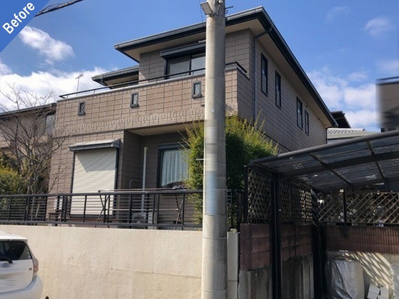 外壁塗装前の旭化成ヘーベルハウス