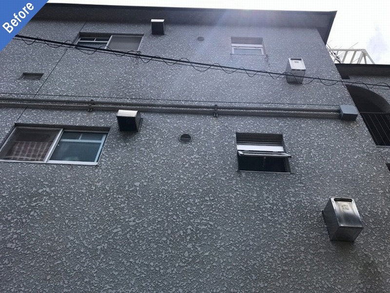 外壁塗装前のマンション外壁