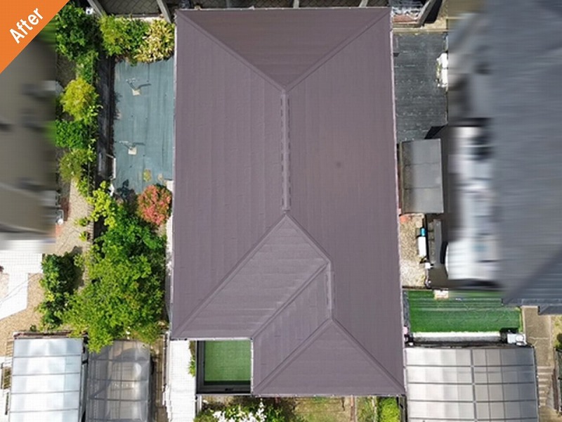 屋根カバー工法後の屋根