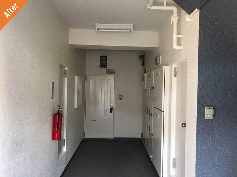 外壁塗装後のマンションの共用部