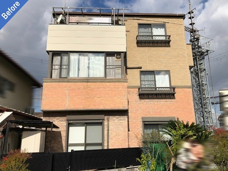 外壁塗装前の戸建て住宅