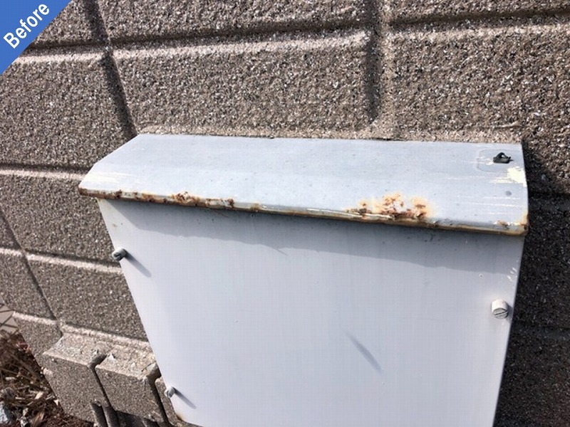 外壁塗装前の鉄部