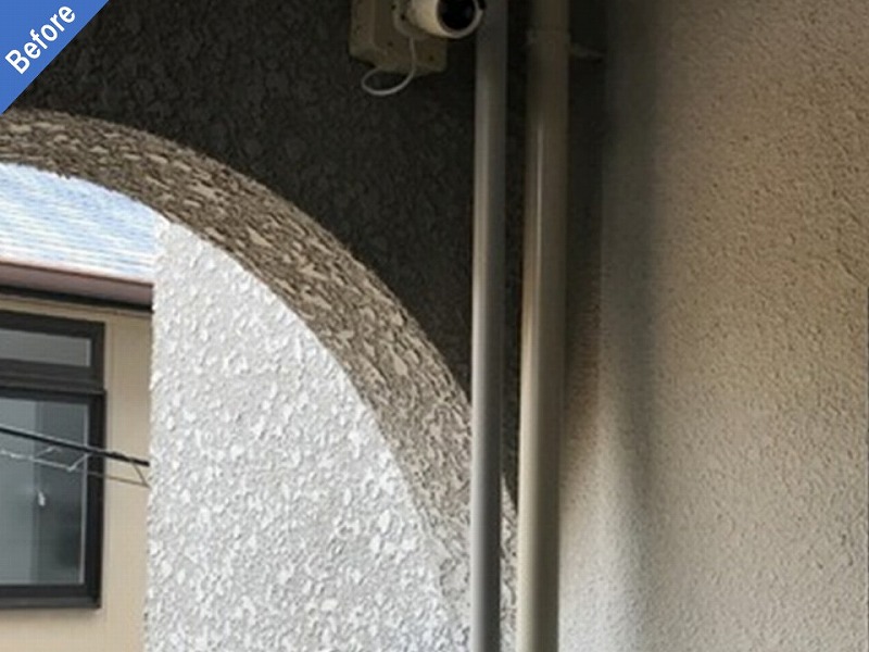 外壁塗装前のマンションの共用部外壁