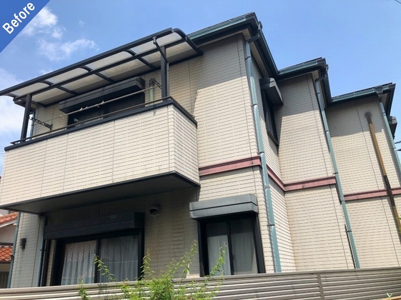 外壁塗装前の築30年の積水ハウス