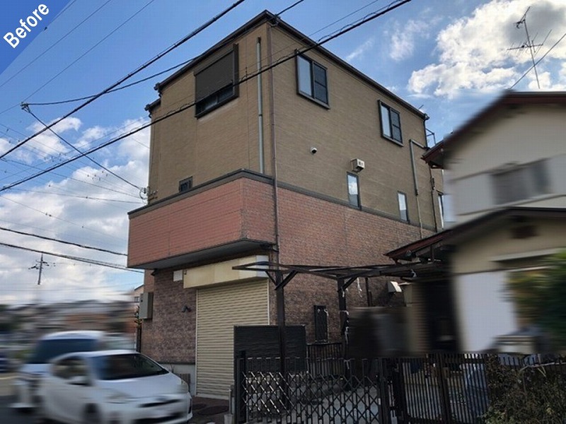 外壁塗装前の窯業系サイディング