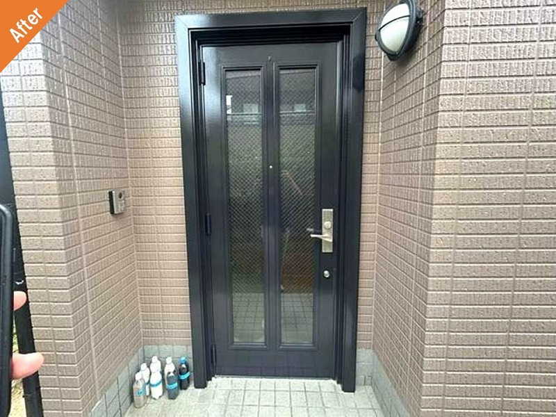 塗装後の玄関廻り