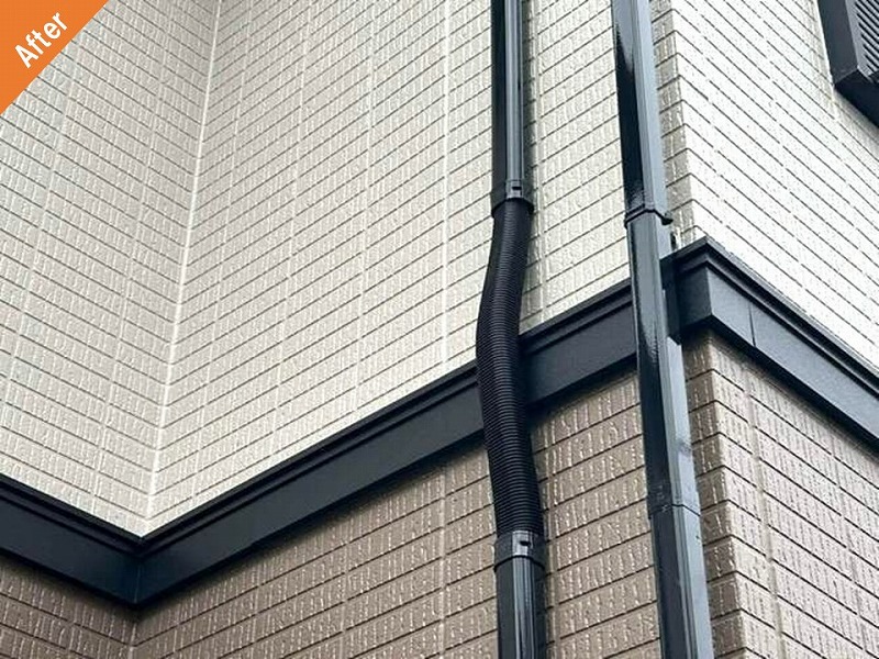塗装後の幕板・雨樋・スリムダクト