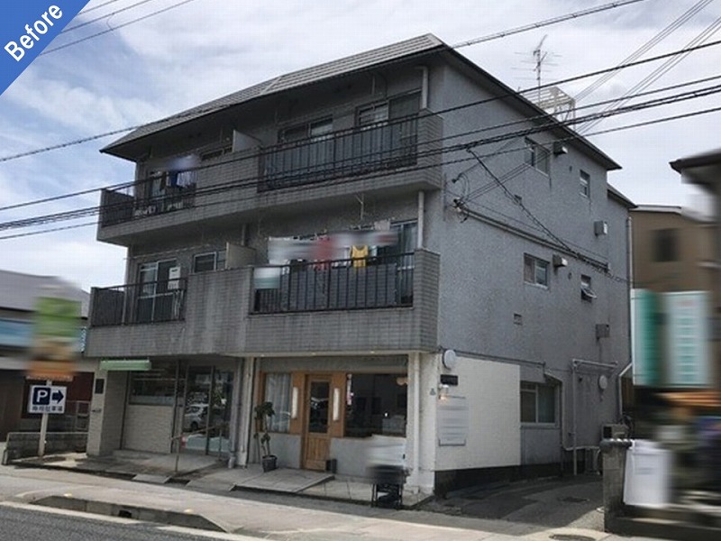 外壁塗装前のマンション